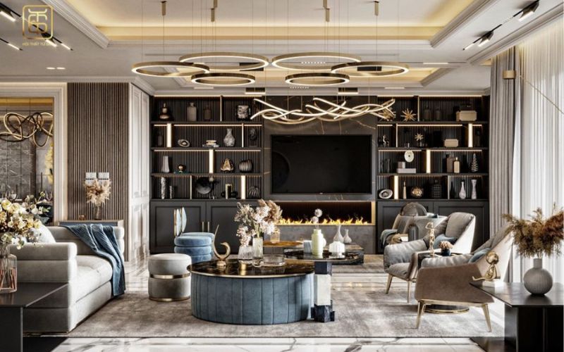 Mẫu thiết kế nội thất văn phòng theo phong cách Luxury