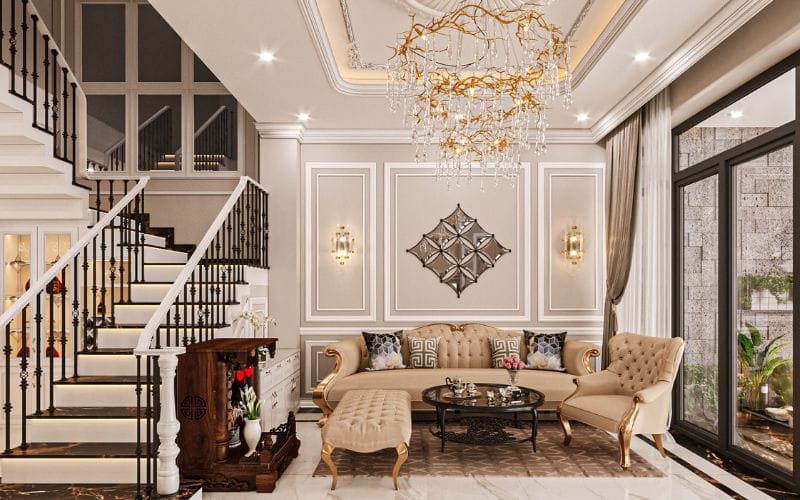 Mẫu thiết kế nhà phố nội thất Luxury