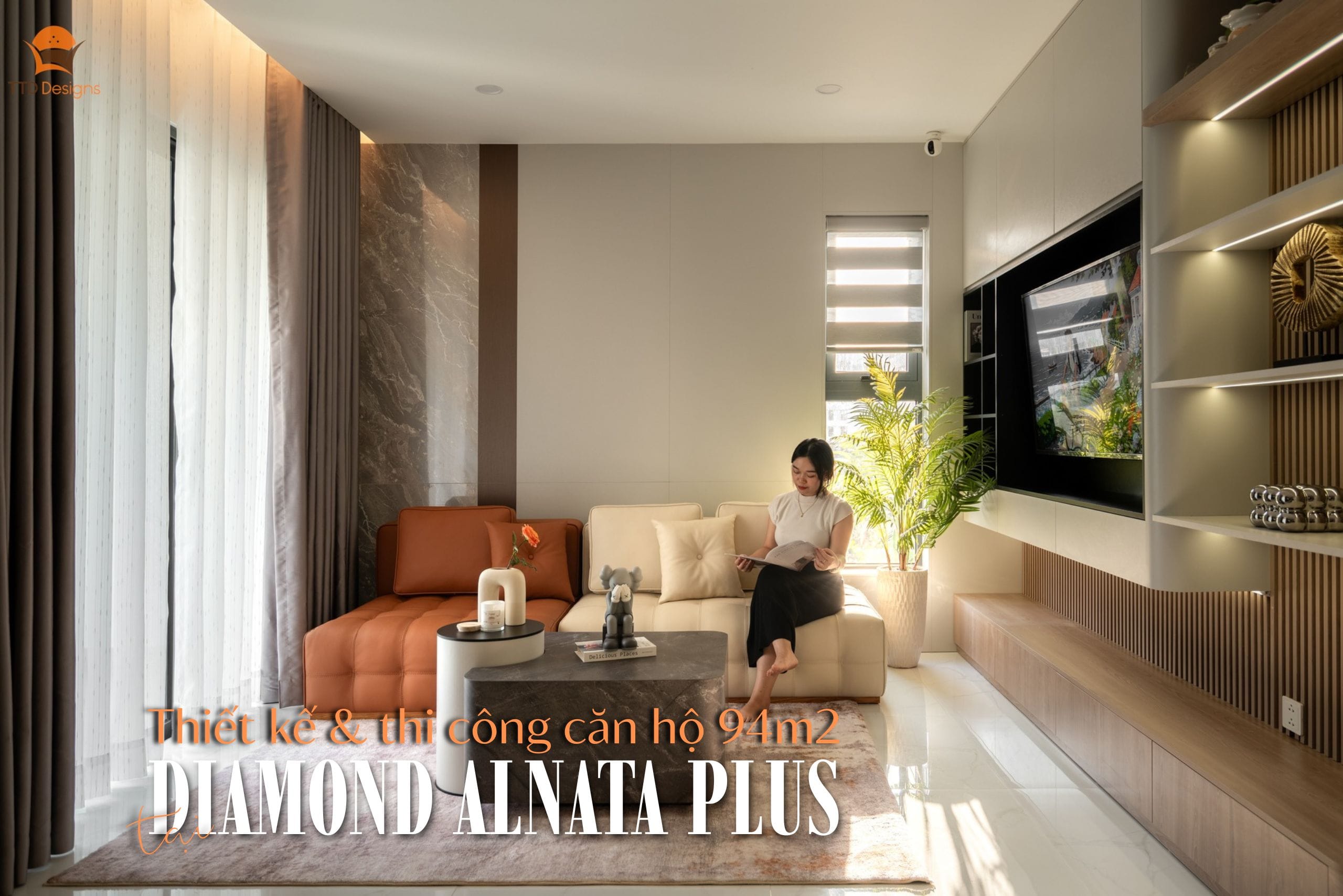 Thiet ke noi that can ho 3 phong ngu Diamond Alnata Plus Celadon City hien dai 94m2 2