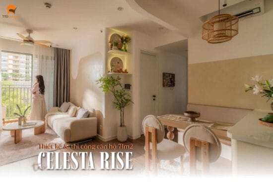 Thiết kế căn hộ Celesta Rise 71m² –  Không gian sống nhẹ nhàng, đủ đầy cho một tổ ấm nhỏ
