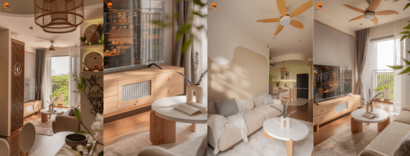 Thiết kế căn hộ Celesta Rise 71m² – Không gian sống nhẹ nhàng, đủ đầy cho một tổ ấm nhỏ 2 Thiet ke noi that phong khach celesta rise 1