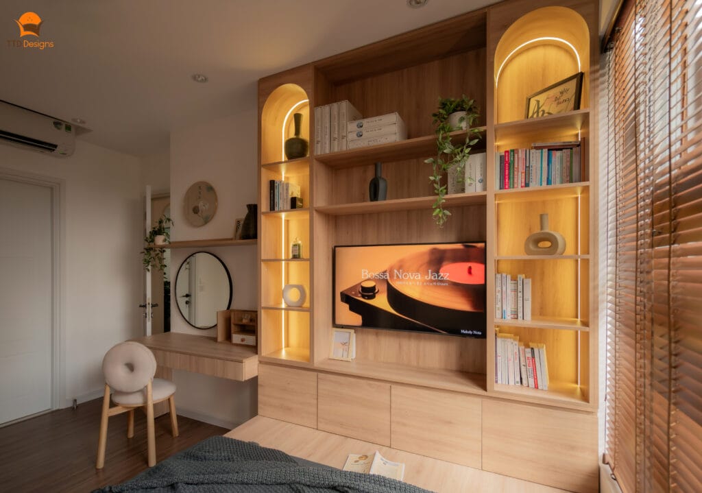 Thiết kế căn hộ Celesta Rise 71m² – Không gian sống nhẹ nhàng, đủ đầy cho một tổ ấm nhỏ 7 thiet ke noi that phong ngu