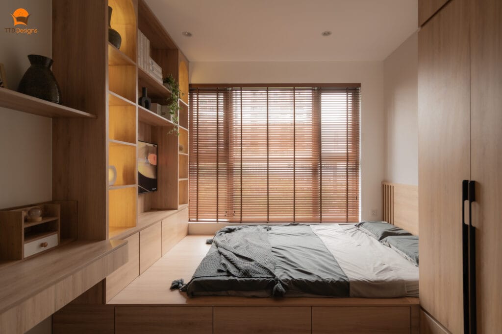 Thiết kế căn hộ Celesta Rise 71m² – Không gian sống nhẹ nhàng, đủ đầy cho một tổ ấm nhỏ 6 thiet ke va thi cong noi that phong ngu