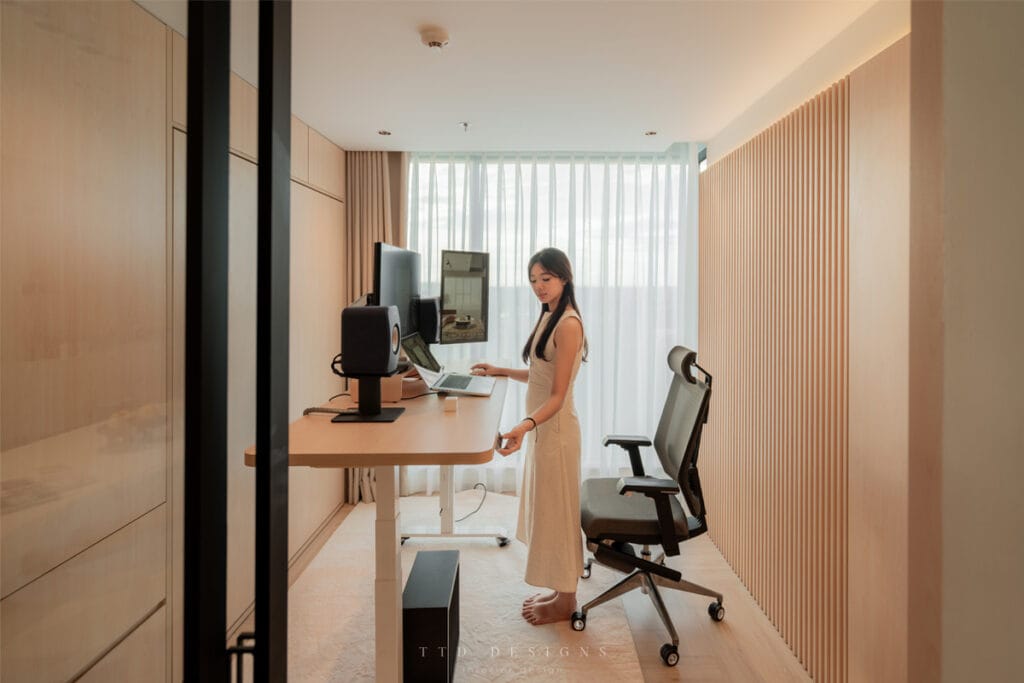 Căn hộ Diamond Centery 121m2 – Khi tinh thần Japandi thổi hồn vào không gian sống. 8 Thiet ke noi that phong lam viec workingroom