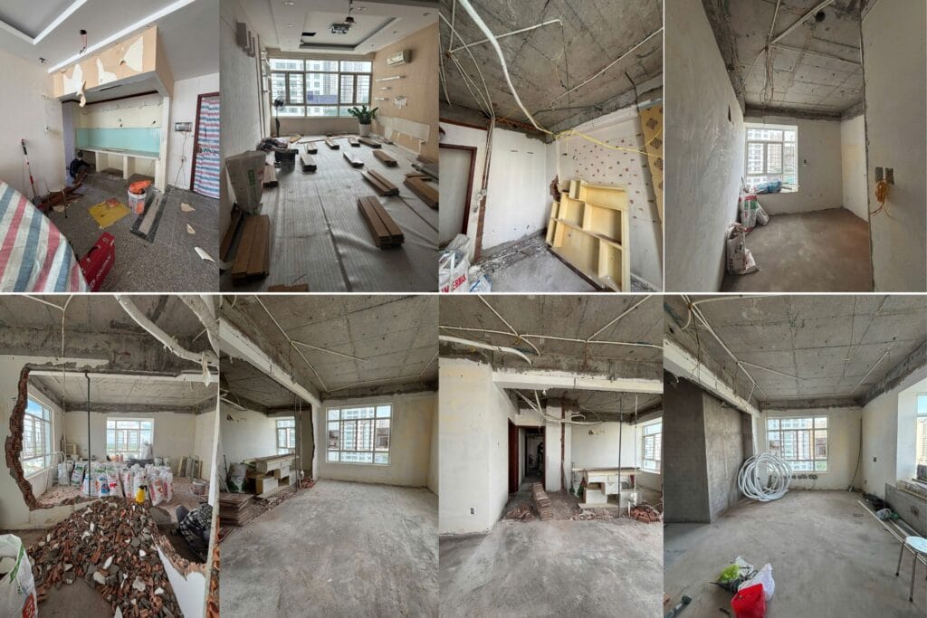Cải tạo căn hộ 121m² sau hơn một thập kỷ thành không gian hiện đại. 1 Hiện trạng căn hộ trước khi thi công